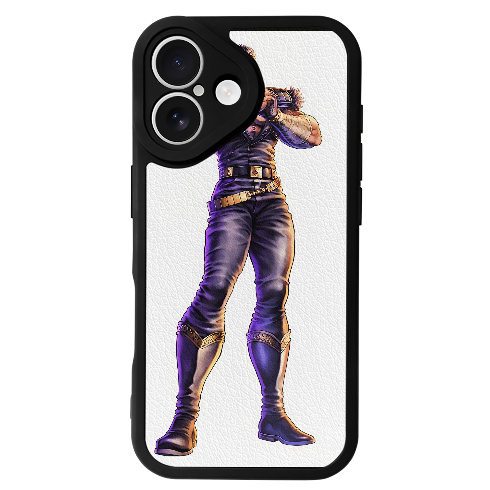 （画像用） 北斗の拳 Fist of the North Star 【iPhone 16シリーズ対応】シリコンスマホケース（レザー調） 材質：シリコン